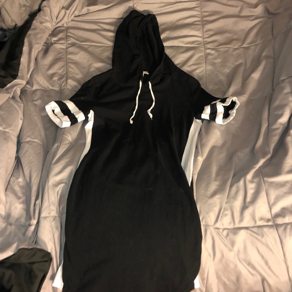 Body con hoodie dress.